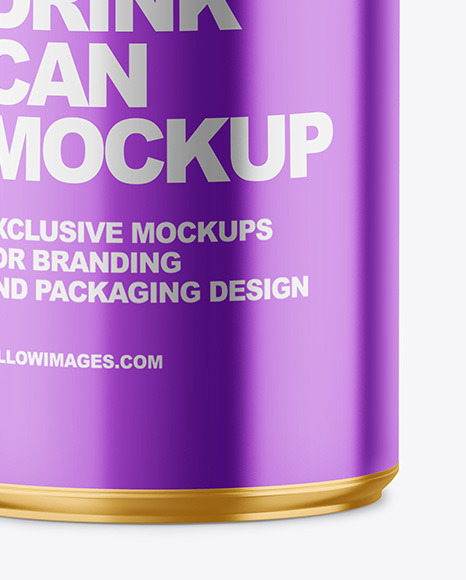 150ml Glossy Metallic Drink Can Mockup