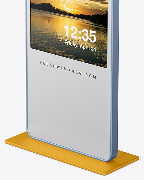 LED Citylight Metallic Stand Mockup