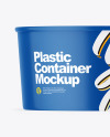 Opened Glossy Plastic Container Mockup