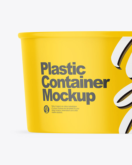 Opened Glossy Plastic Container Mockup