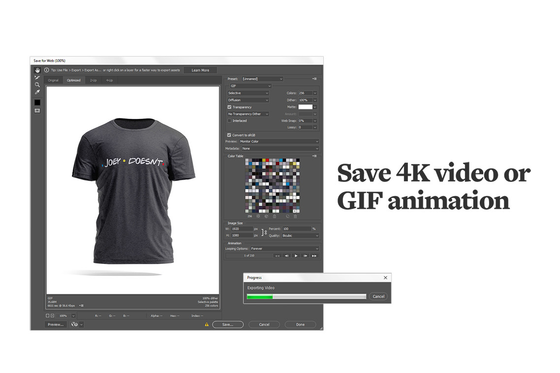 Men&#039;s T-shirt Animated Mockup