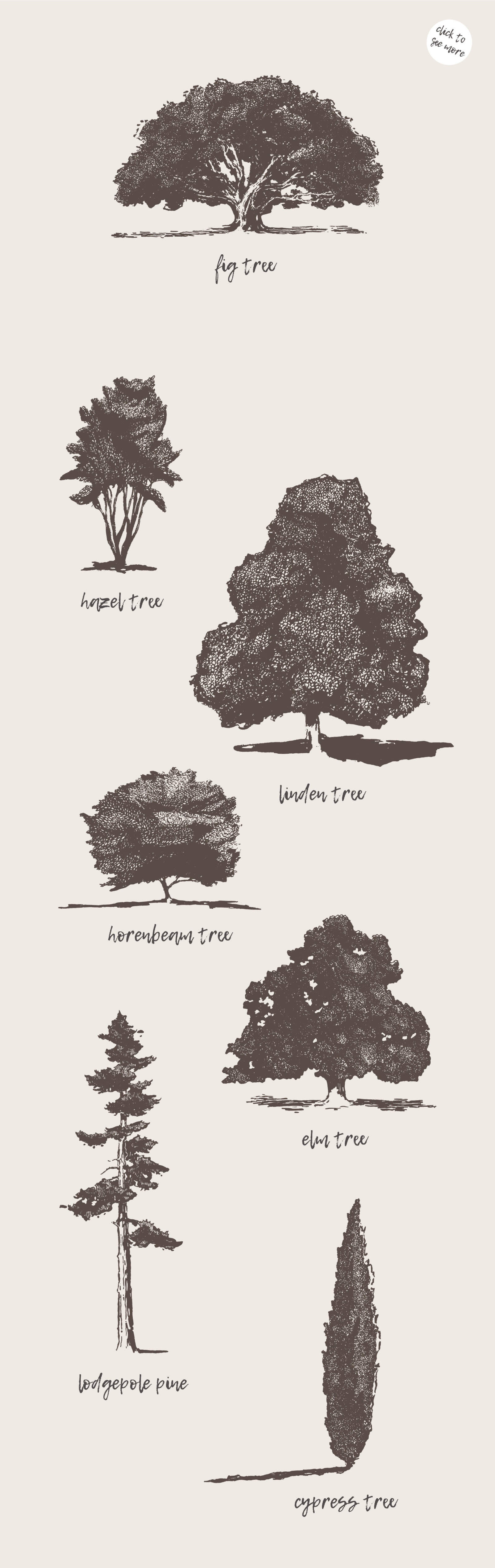 Big collection of high detail trees