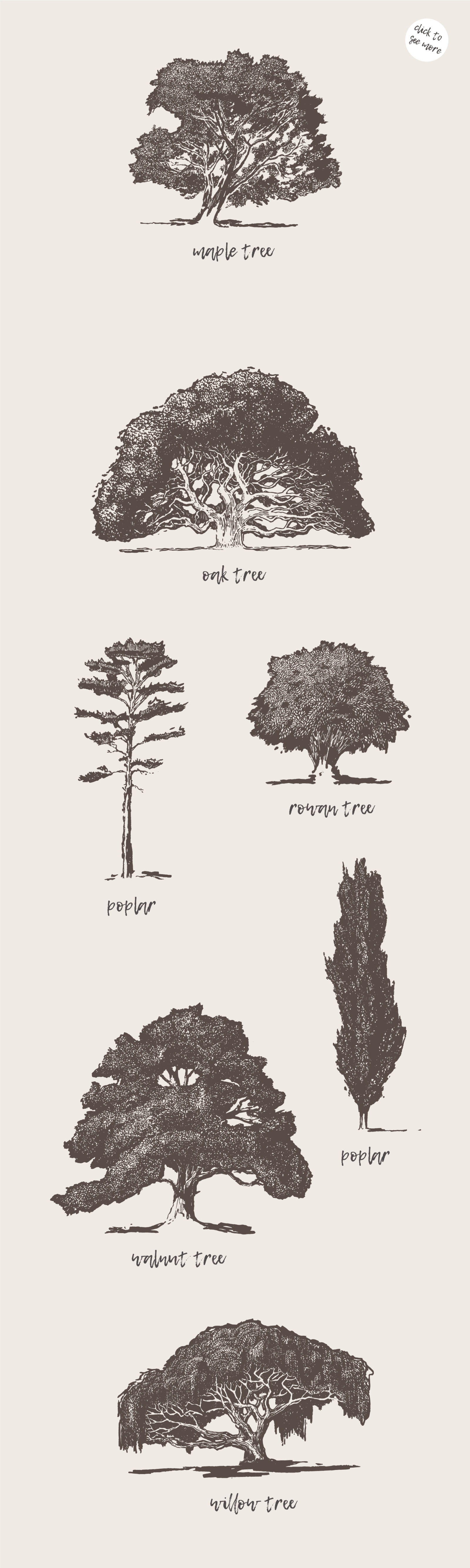 Big collection of high detail trees