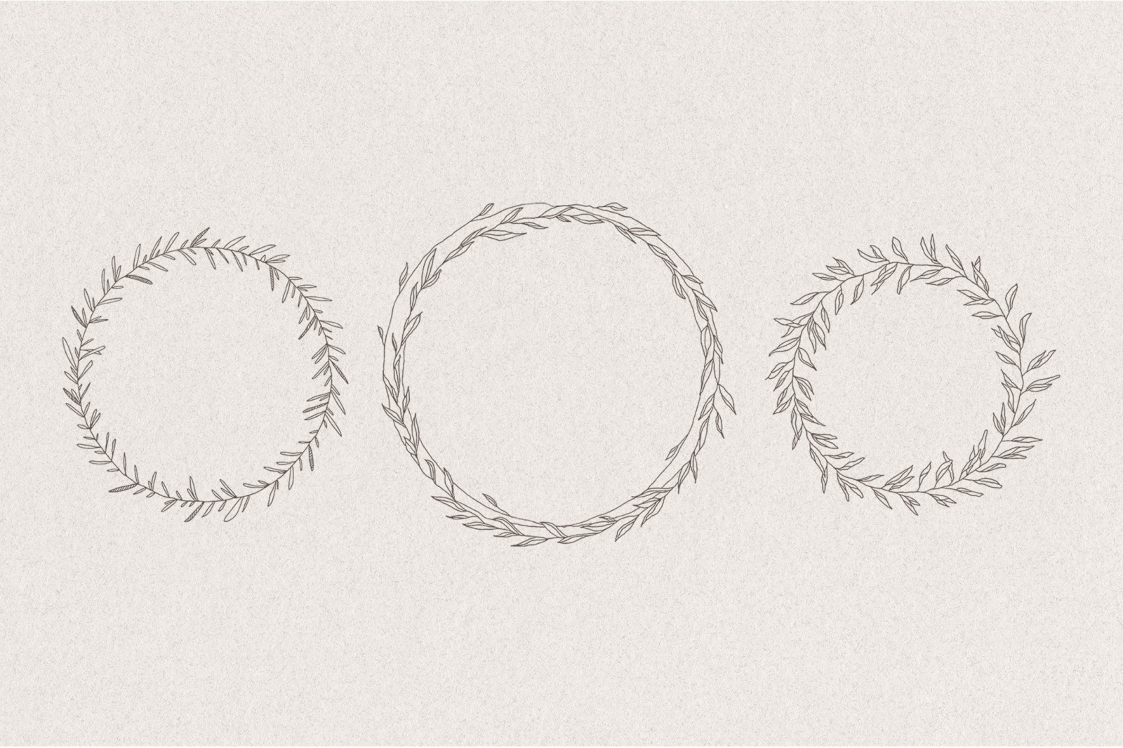 Set of hand drawn greenery Set of hand drawn greenery