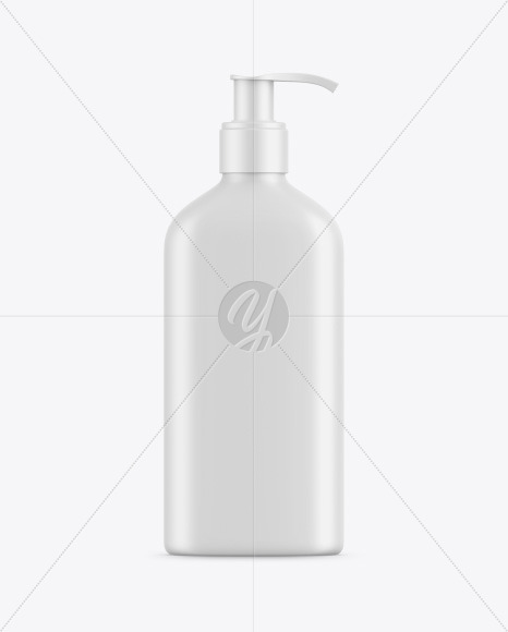 Plastic Bottle with Pump Mockup