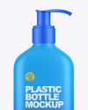 Plastic Bottle with Pump Mockup