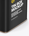 Glossy Square Tin Box Mockup