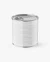 Glossy Tin Can With Pull Tab Mockup