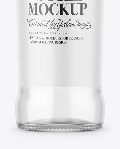 Clear Glass Vodka Bottle Mockup