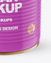 Matte Tin Can With Pull Tab Mockup