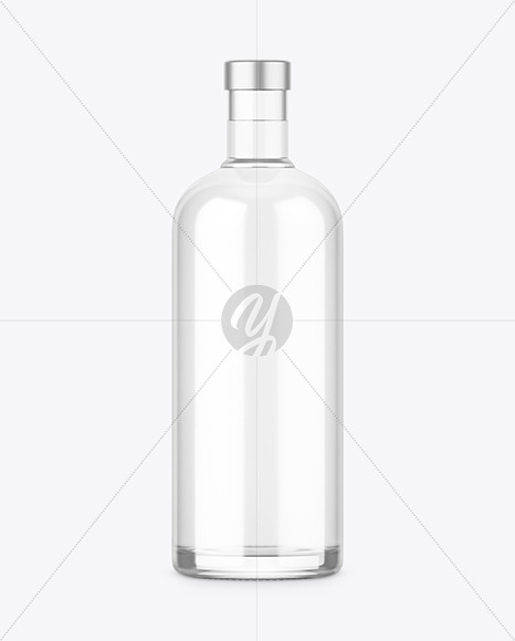 Clear Glass Vodka Bottle Mockup