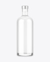 Clear Glass Vodka Bottle Mockup