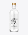 Clear Glass Vodka Bottle Mockup