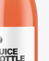 Clear Glass Bottle with Grapefruit Juice Mockup