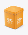 Matte Square Tin Box Mockup