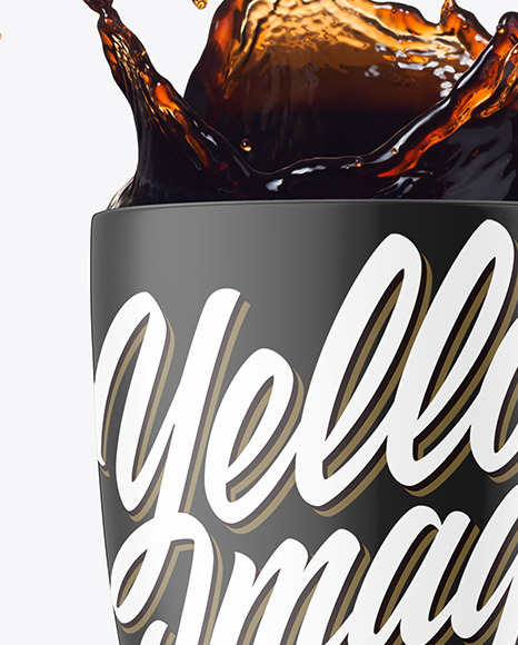 Matte Mug w/ Coffee Splash Mockup