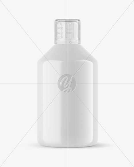 500ml Glossy Plastic Bottle Mockup