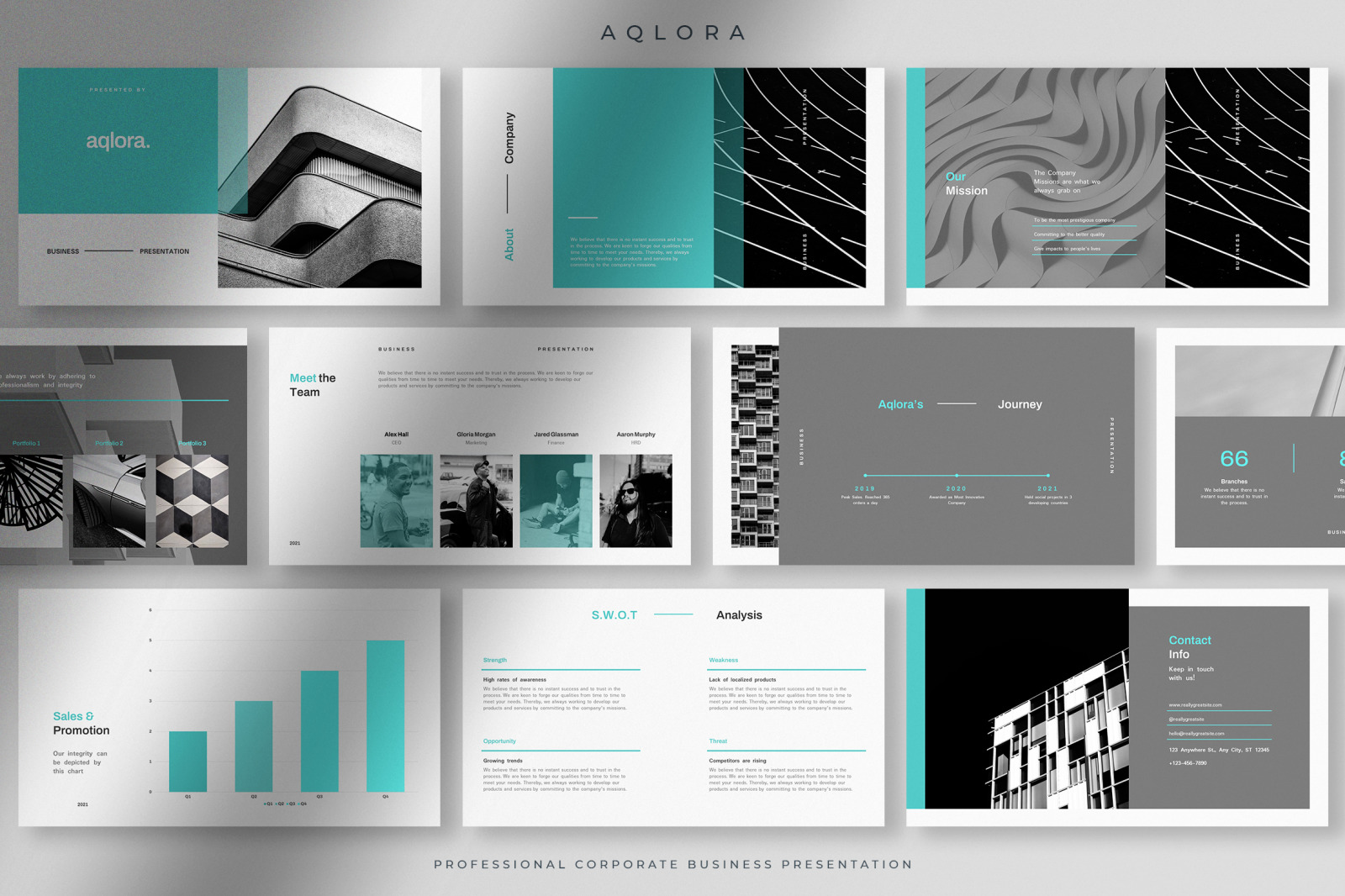 Aqlora - Professional Corporate Business Presentation