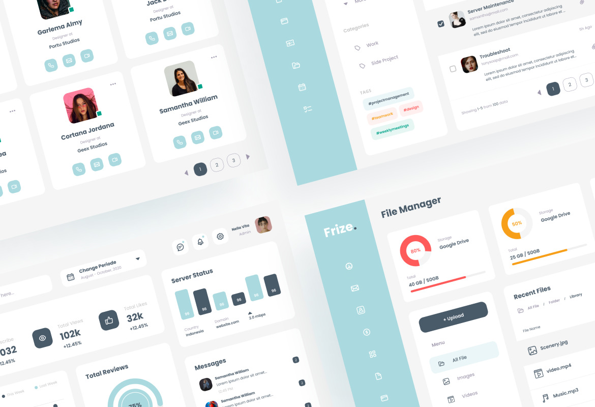 Frize - Simple & Clean Admin Dashboard Frize - Simple & Clean Admin Dashboard