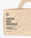 Kraft Paper Box w/ Handle Mockup