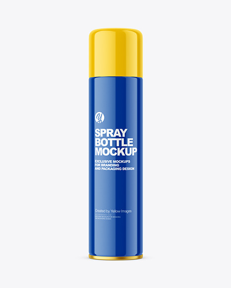 Glossy Spray Bottle Mockup