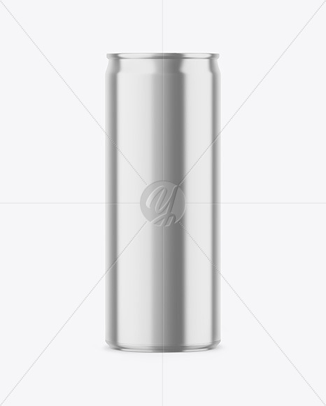 250ml Glossy Metallic Drink Can Mockup