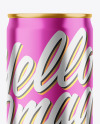 250ml Glossy Metallic Drink Can Mockup