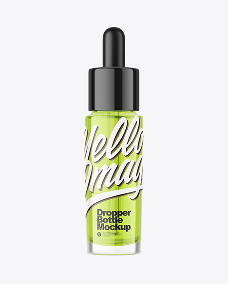 Clear Glass Dropper Bottle Mockup - Clear+Glass+Dropper+Bottle+Mockup+In+Bottle+Mockups+On+Yellow+Images+Object+Mockups