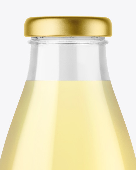 Clear Glass Bottle with Grape Juice Mockup