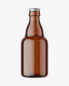 Amber Glass Beer Bottle Mockup