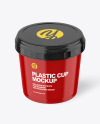 Glossy Plastic Cup Mockup