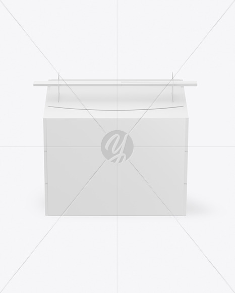 Paper Food Box with Sticks Mockup