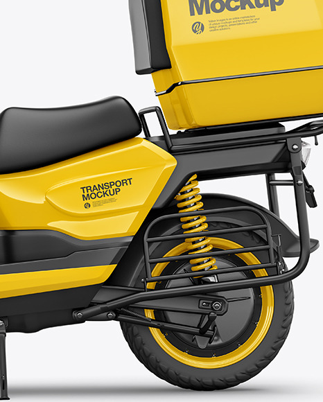 Delivery Scooter Mockup - Side View