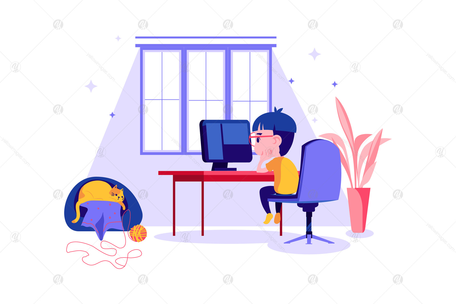 M341_Stay At Home Illustration Pack M341_Stay At Home Illustration Pack