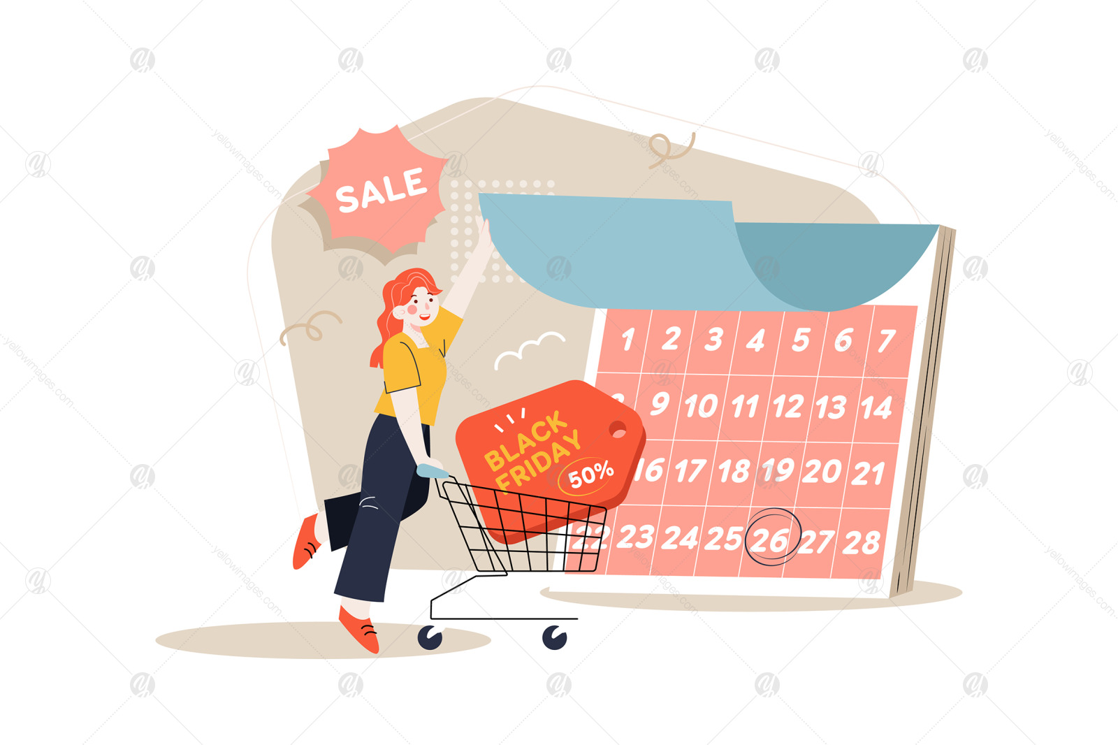 M350_ Shopping Promotion Illustrations