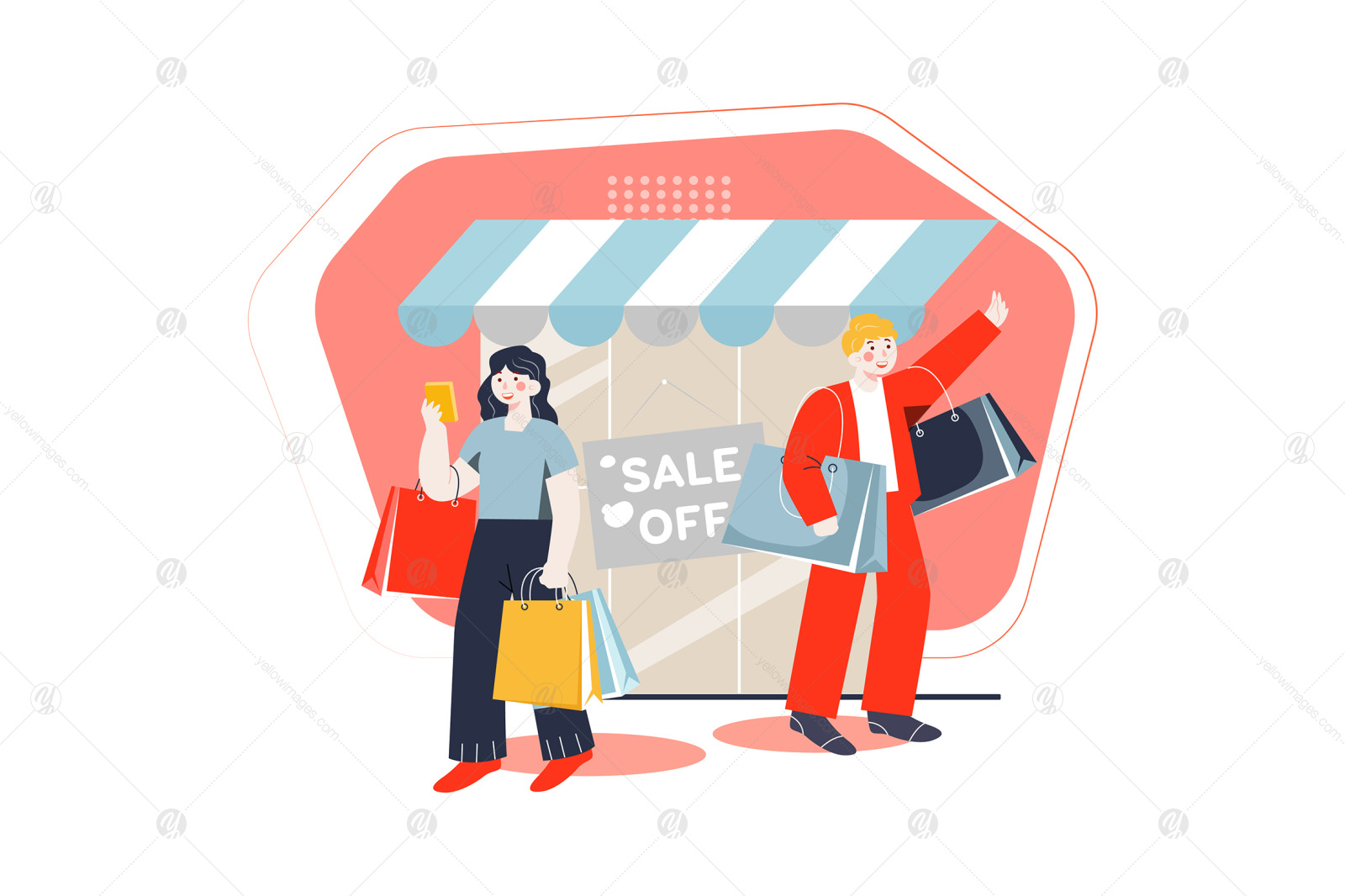 M350_ Shopping Promotion Illustrations