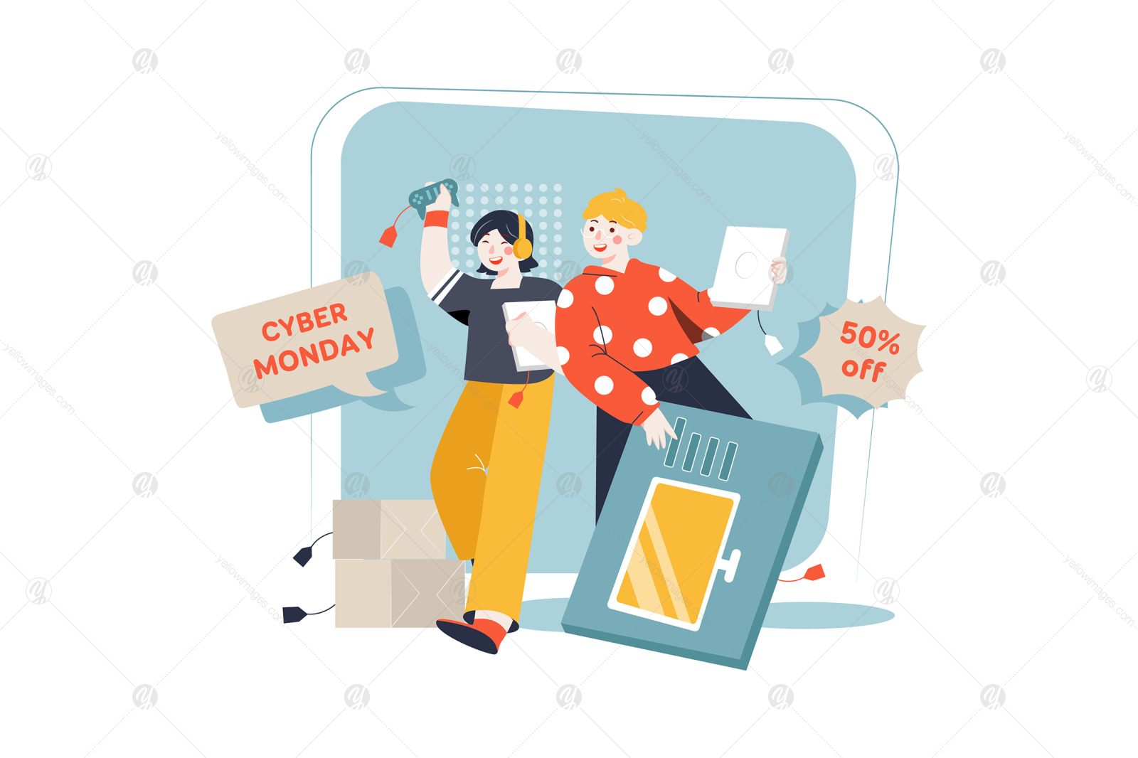 M350_ Shopping Promotion Illustrations