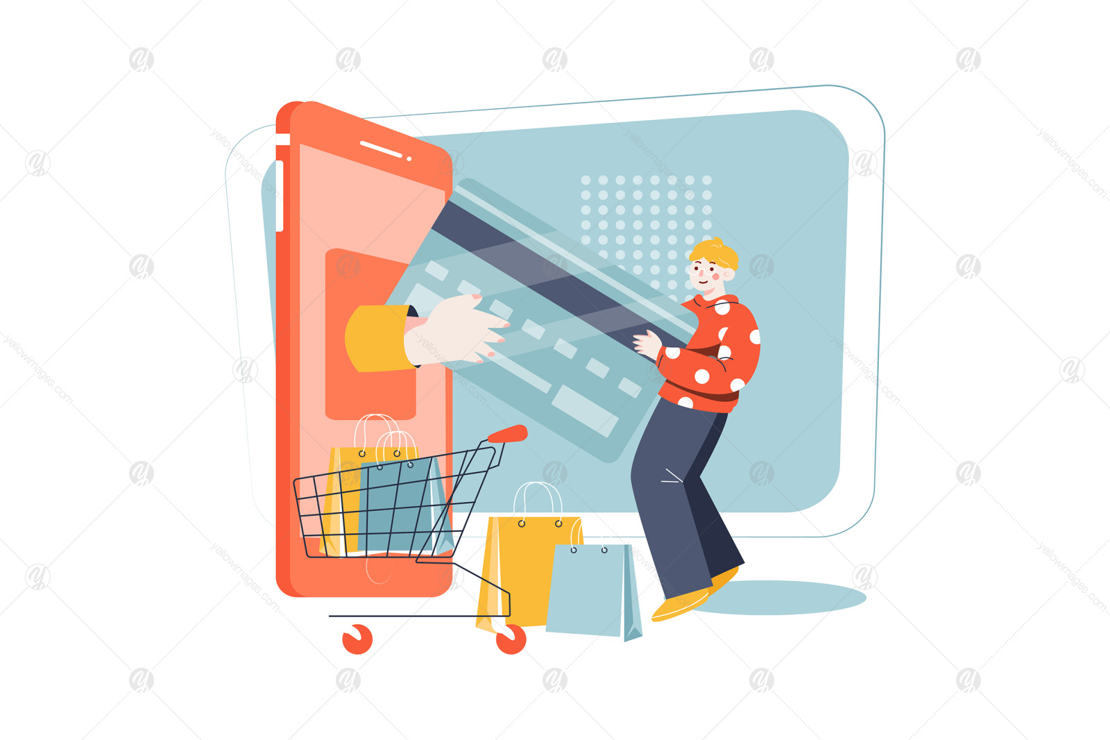 M350_ Shopping Promotion Illustrations