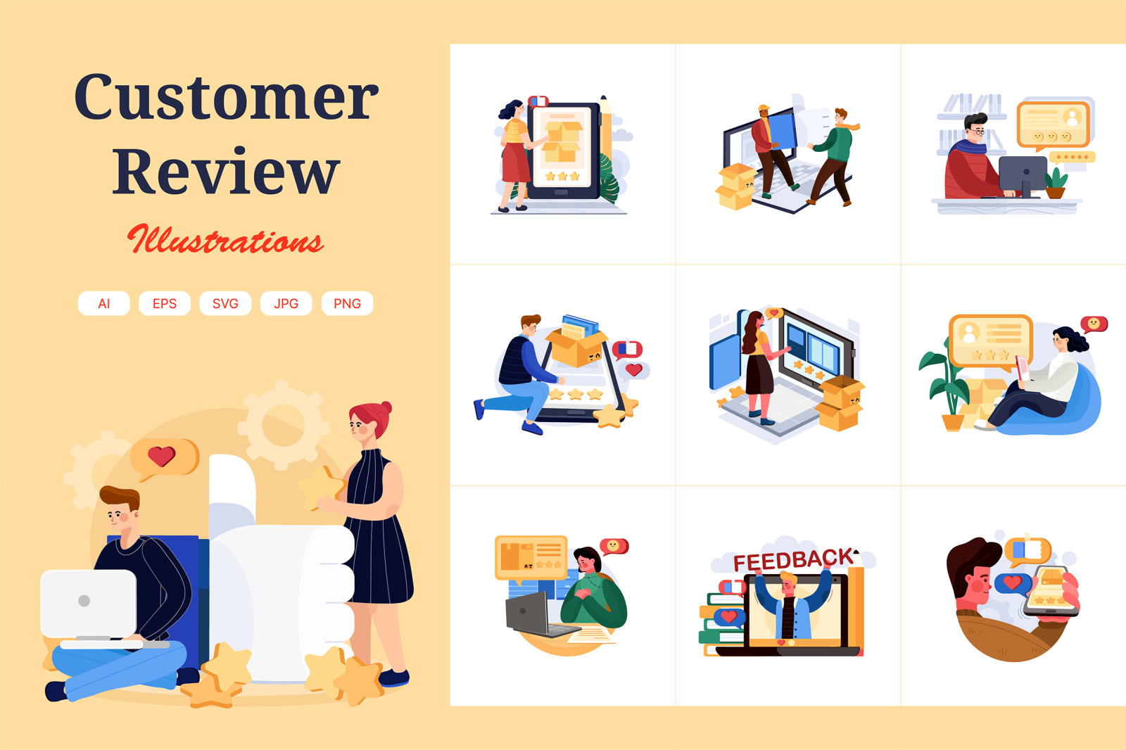 M338_Customer Review Illustration Pack