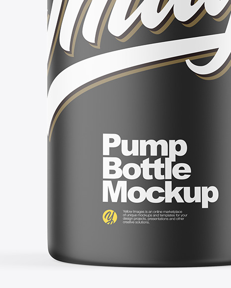 Matte Pump Bottle Mockup