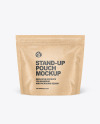 Kraft Paper Stand-up Pouch Mockup