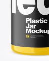 Glossy Plastic Jar Mockup