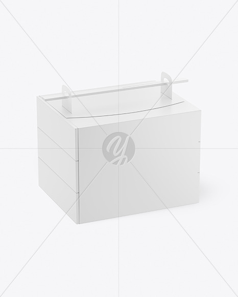 Paper Food Box with Sticks Mockup