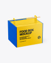 Paper Food Box with Sticks Mockup