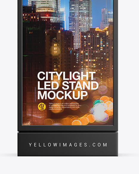 LED Citylight Stand Mockup