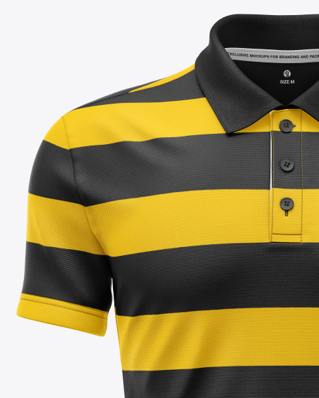 Men's Short Sleeve Polo Shirt Mockup