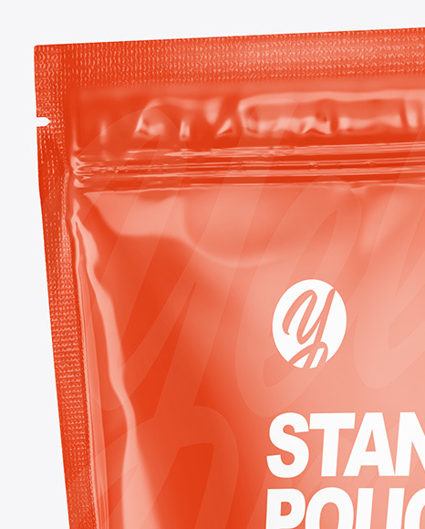 Glossy Stand-up Pouch Mockup