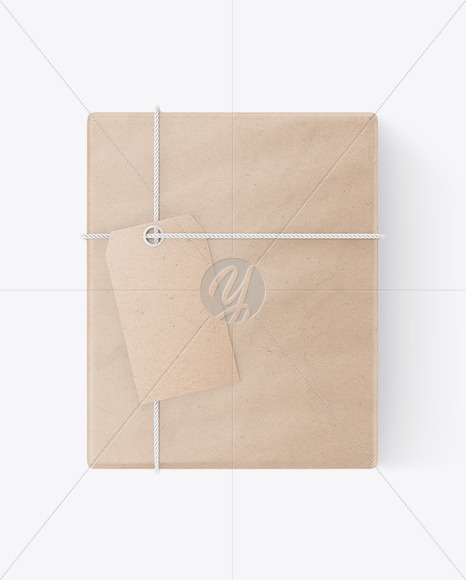 Kraft Paper Gift Box Mockup
