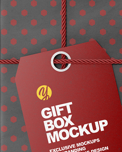 Kraft Paper Gift Box Mockup