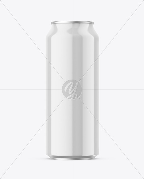 Metallic Drink Can w/ Glossy Finish Mockup